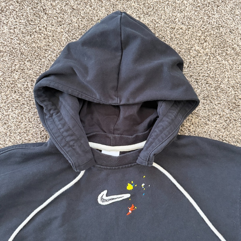Nike Standard Issue Splatter Hoodie Black Men's Size Medium Basketball Gym